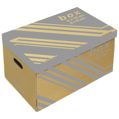 Kutija arhivska-kontejner za 6 registratora sa poklopcem Fornax smeđa (10951)