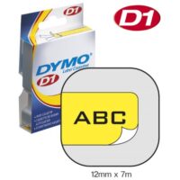 VRPCA D1 12mmx7M DYMO 45018 CRNO-ŽUTA (13505)