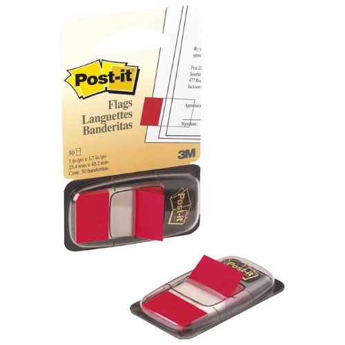 Zastavica 25,4x43,2mm 50l post-it 3m,680-1 crvena blister (13889)
