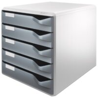 Kutija s 5 ladica post set leitz 52800089 siva (13945)