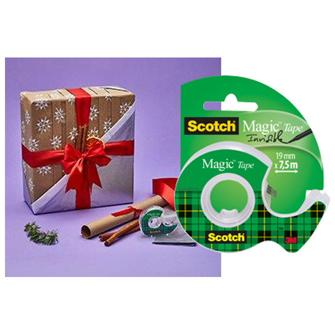 Traka ljepljiva nevidljiva 19mm/ 7,5m scotch magic 3m,blister selotejp (14033)