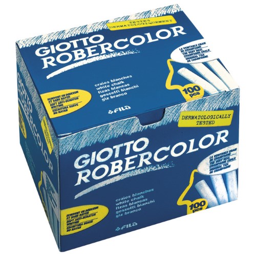 Kreda školska okrugla besprašna fi-10mm pk100 giotto fila 5388 bijela (14044)
