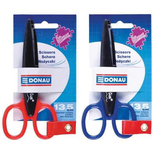 Škare školske 13,5cm cik-cak donau 7940001pl-99 sortirano blister (14190)