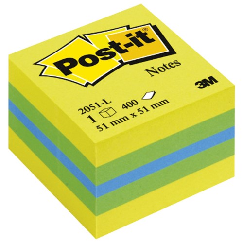 Blok samoljepljiv kocka 51x51mm 400l post-it 3m,2051l (14263)