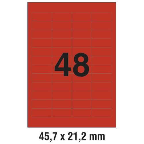 ETIKETE ILK 45.7x21.2mm pk20L ZWECKFORM L6038-20 CRVENE (14826)