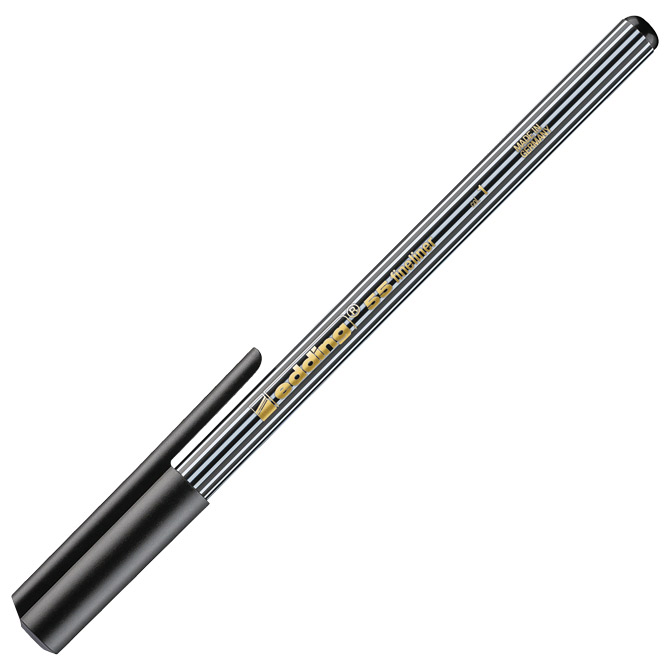 Flomaster fineliner 0,3mm edding 55 crni (17810)