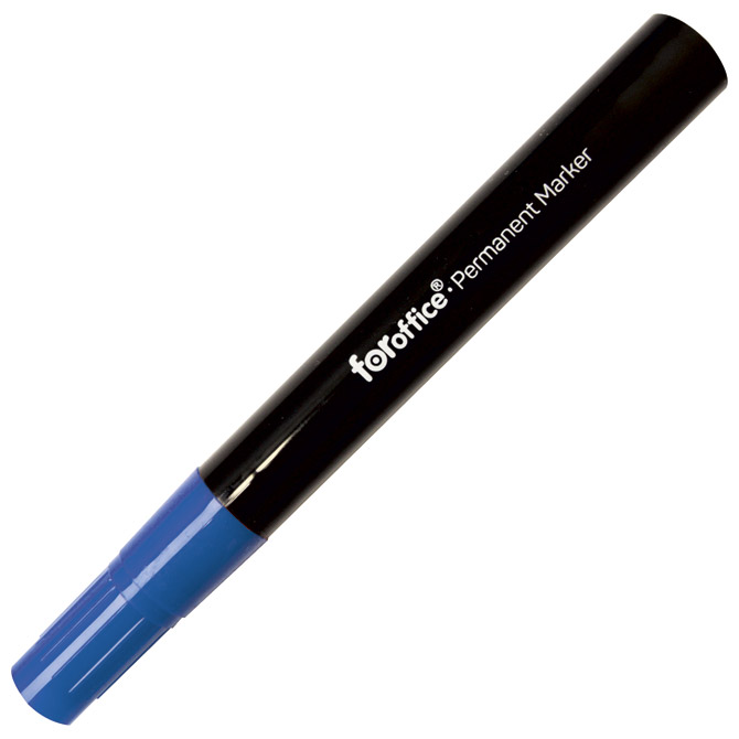 Marker permanentni 1,5-3mm okrugli vrh pk12 FORoffice plavi (17910)