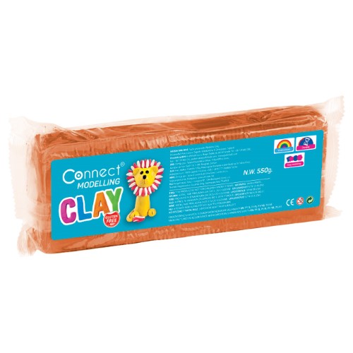 Plastelin 550g plus plastični nožić connect smeđi (18084)
