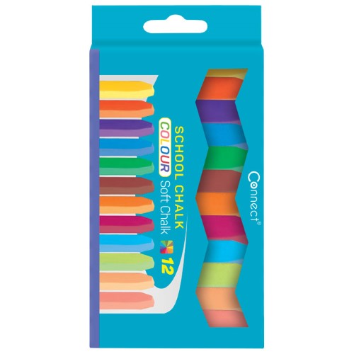 Kreda školska četvrtasta soft 12boja connect blister (18536)