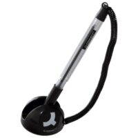 Olovka kemijska na stalku (ispis plavi) q-connect kf00841 crna blister (18687)