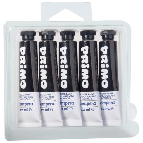 Boja tempera 12ml aluminijska tuba pk5 cmp.440tra800 crna blister (18849)