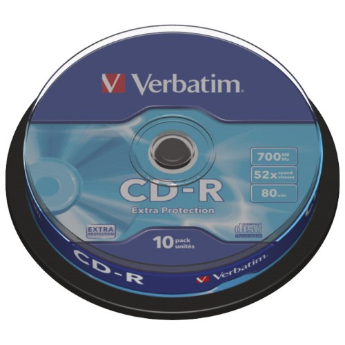 CD-R 700/80 52x spindl extra protection pk10 verbatim 43437 (19161)