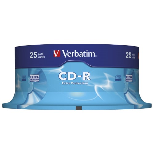 CD-R 700/80 52x spindl extra protection pk25 verbatim 43432 (19307)