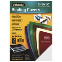 Korice za spiralni uvez 250g karton reljefne A4 pk100 fellowes 5370104 bijele (20407)