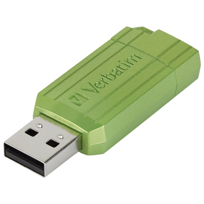 Memorija USB 64gb 2,0 pinstripe verbatim 49964 zelena blister (20741)