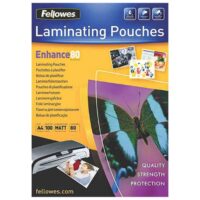 Folija za plastificiranje 80my A4 mat pk100 fellowes 5452103 (22070)