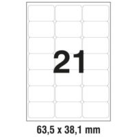 Etikete lk 63.5x38.1mm polyester pk25l zweckform l7560-25 prozirne (22896)