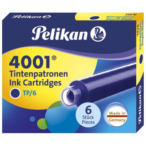 Tinta za nalivpero patrone pk6 4001 pelikan 301176 plava (22953)