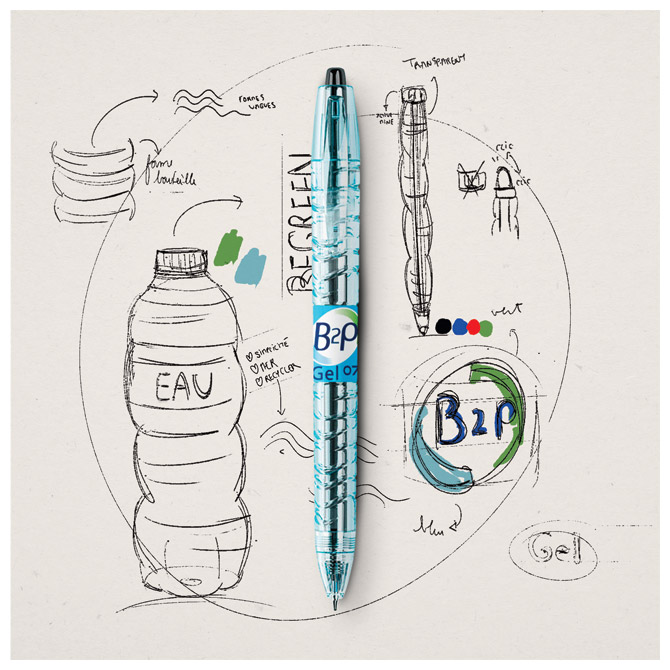 Roler gel 0,5mm bottle to pen begreen pilot bl-b2p-5-bg-ff-b crni (23029)