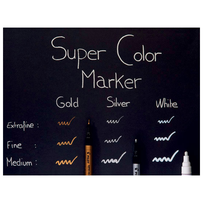 Marker permanentni 1mm okrugli vrh super color pilot sc-g-f zlatni (23074)