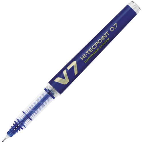 Roler 0,7mm hi-tecpoint v7 cartridge begreen pilot bxc-v7-bgplavi - set refila gratis (23193)