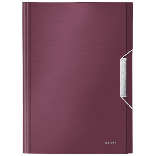 Mapa za kućni budžet 6 pregrada s gumicom pp style leitz 39570028 bordo (23597)