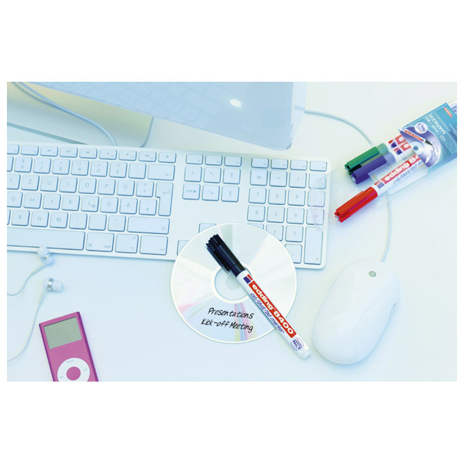 Marker za CD/DVD permanentni 0,5-1mm edding 8400 crveni (23623)