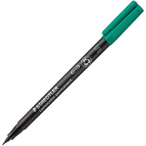 Marker permanentni 0,4mm reciklirani lumocolor staedtler 313-5 zeleni (24130)