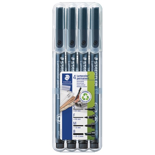 Marker ohp permanentni pk4 lumocolor staedtler 31-9wp4gs crni (24158)