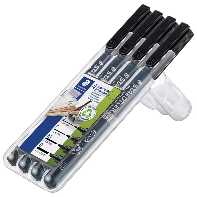 Marker ohp permanentni pk4 lumocolor staedtler 31-9wp4gs crni (24158)