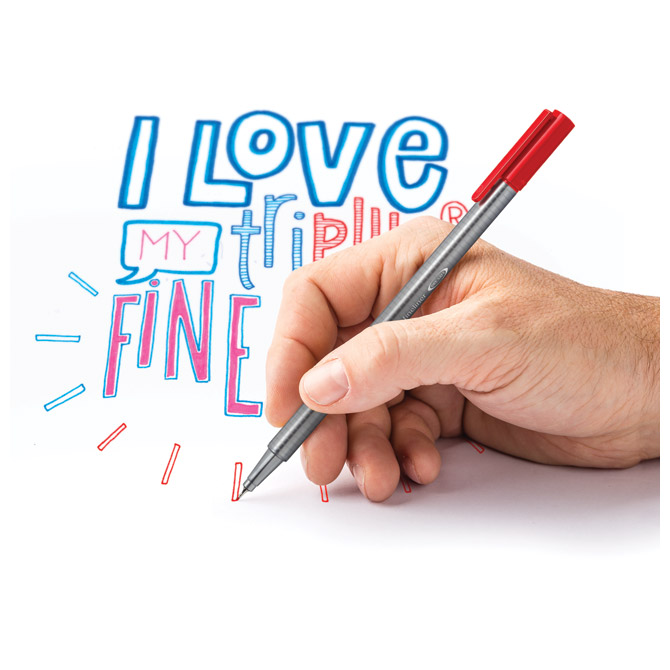 Flomaster fineliner 0,3mm pk4 triplus staedtler 334 sb4 (24193)