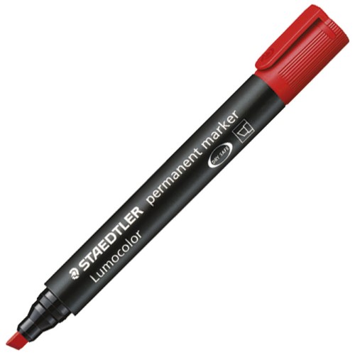 Marker permanentni 2-5mm lumocolor staedtler 350-2 crveni (24228)