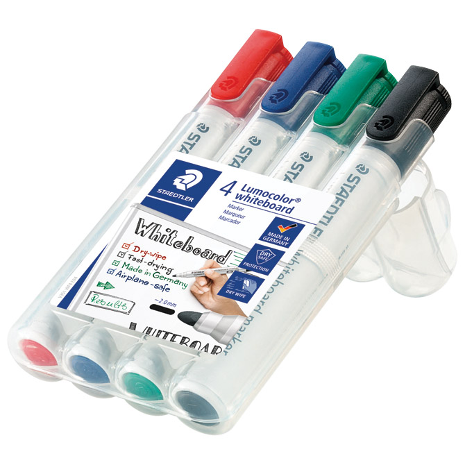 Marker za bijelu ploču 2mm pk4 reciklirani lumocolor staedtler 351 wp4 (24238)