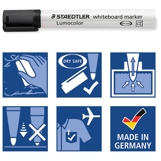 Marker za bijelu ploču 2mm lumocolor staedtler 351-9 crni (24244)