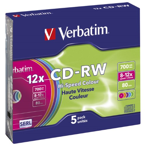 Cd-rw 700/80 8x-12x slim pk5 verbatim 43167 sortirano (24482)