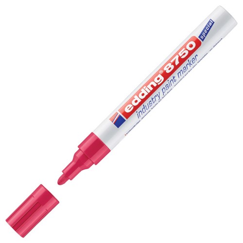 Marker industrijski lakirajući 2-4mm edding 8750 crveni (24535)
