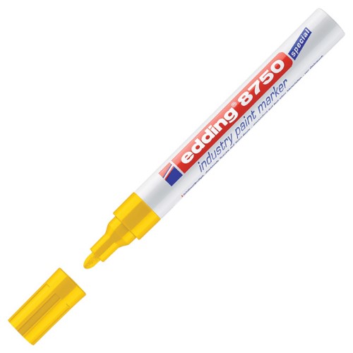 Marker industrijski lakirajući 2-4mm edding 8750 žuti (24592)