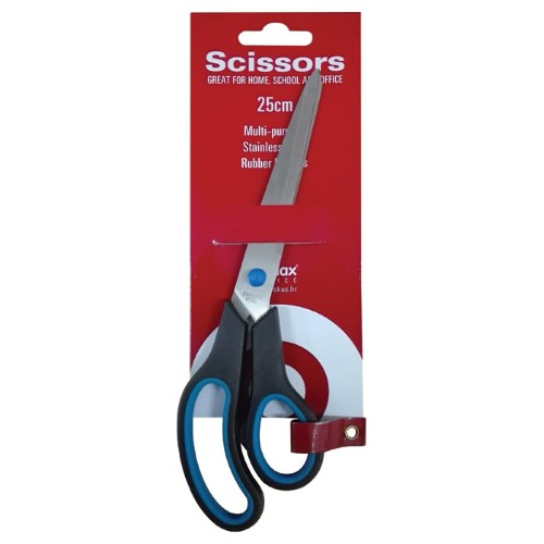 Škare uredske 25cm (anatomski ulošci) fornax jd9801 blister (24630)