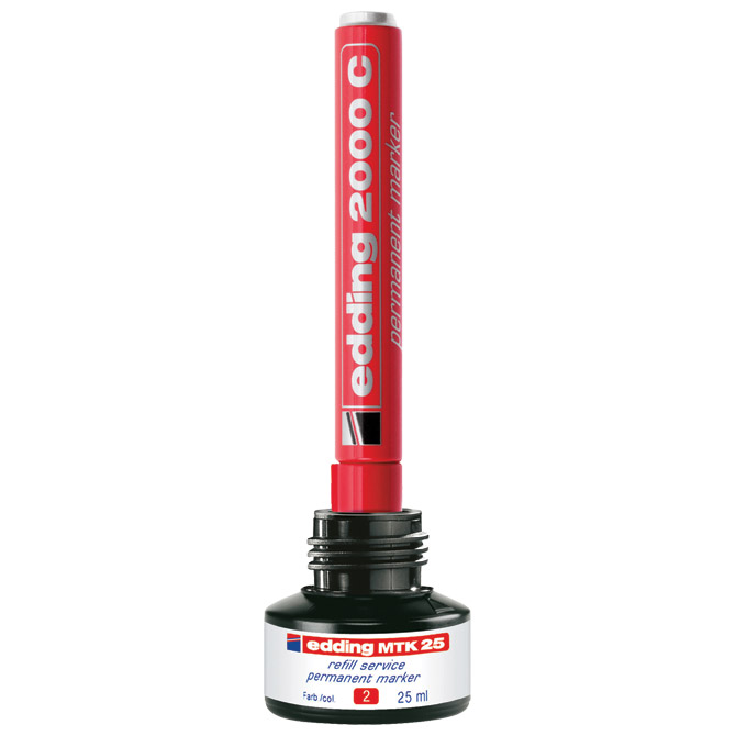 Tinta za marker permanentni 25ml edding mtk25 crvena (24646)