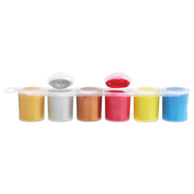 Boja tempera gvaš 25ml u čaši 6boja cmp.231tm6e metalik (24687)