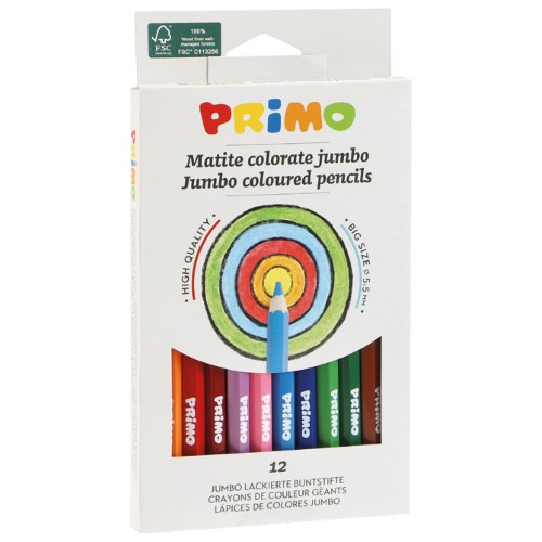 Boje drvene 12boja jumbo primo cmp.510maxi12e blister (24692)