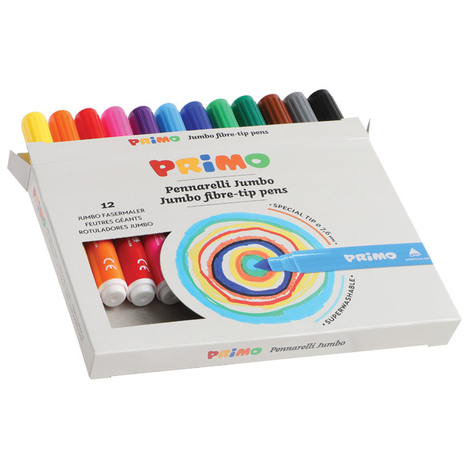 Flomaster školski 12boja primo jumbo cmp.603jumbo12 blister (24693)