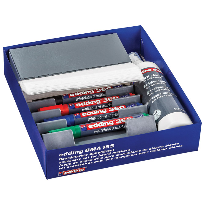 Set pribora za bijelu ploču edding bm 15s (24699)