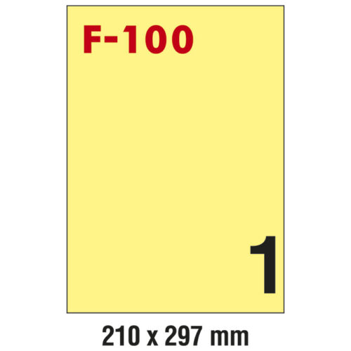 Etikete ILK 210x297 mm pk100L Fornax F-100 žute (24770)