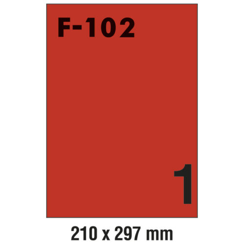 Etikete ILK 210x297 mm pk100L Fornax F-102 crvene (24772)