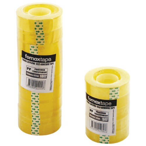 Selotejp traka ljepljiva 15mm/33m paket 10kom fornax prozirna (24780)