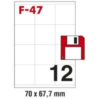 Etikete ILK za diskete 70x67,7mm pk100L Fornax F-47 (24813)