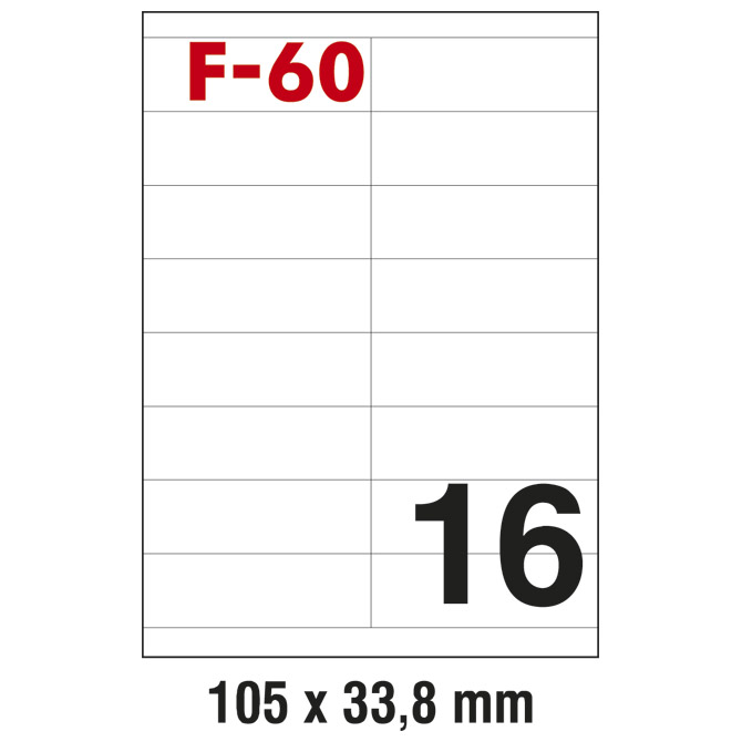 Etikete ILK 105x33,8 mm pk100L Fornax F-60 (24818)