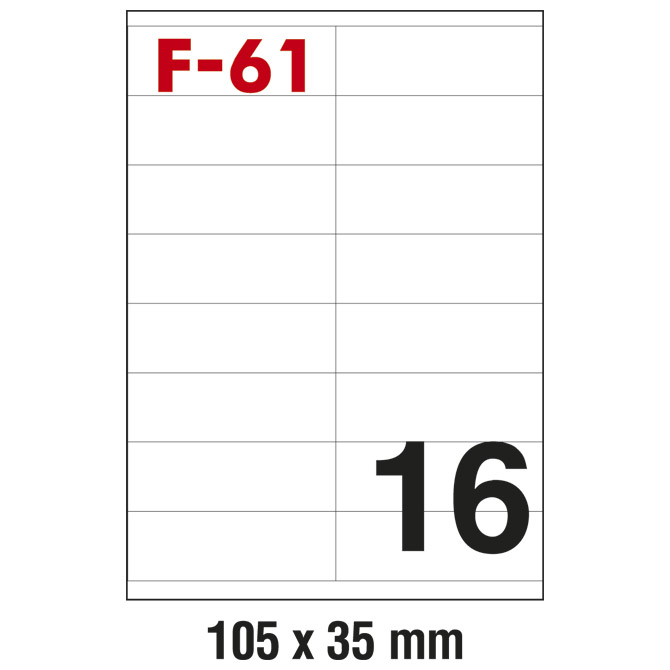 Etikete ILK 105x35 mm pk100L Fornax F-61 (24819)