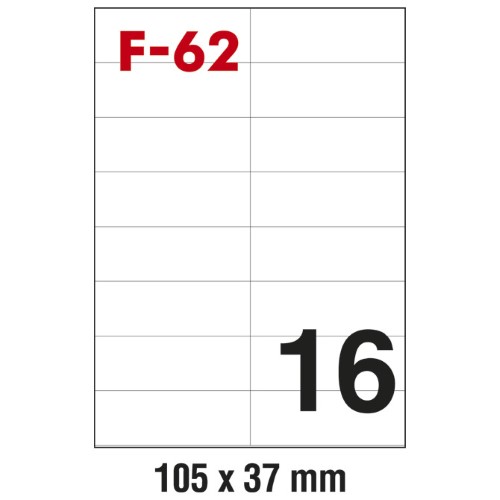 Samoljepljivi papir ILK naljepnice 105x37mm etikete pk100L Fornax F-62 (24820)